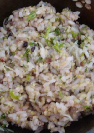 ヘルシー！セロリの葉とじゃこの混ぜご飯！-レシピのメイン写真