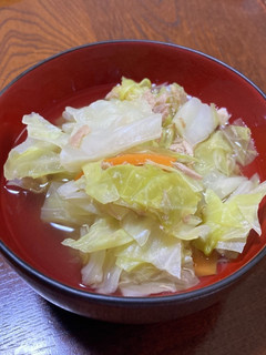 汁もの代わり、きゃべつ&ツナの煮物-レシピのメイン写真