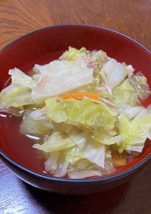 汁もの代わり、きゃべつ＆ツナの煮物-レシピのメイン写真