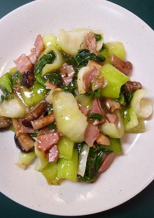 チンゲン菜とベーコンのとろみ付き中華炒め-レシピのメイン写真