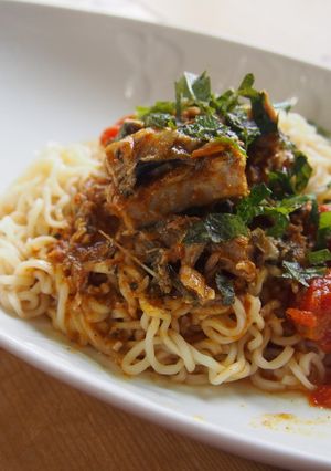 サッポロ一番冷やしラーメンdeサバトマト-レシピのメイン写真