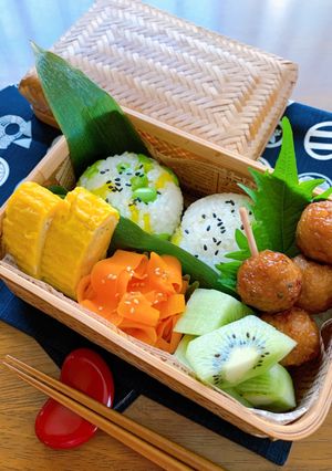 お弁当に★たくあんと枝豆のごまおにぎり-レシピのメイン写真