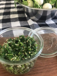 簡単 かぶの葉としらすのご飯のおとも-レシピのメイン写真