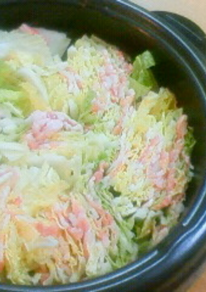 白菜の旨味蒸し鍋　-レシピのメイン写真