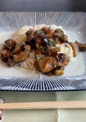 簡単★茄子の甘味噌素麺-レシピのメイン写真