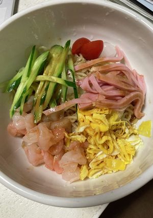 海老入り彩り冷やし中華-レシピのメイン写真