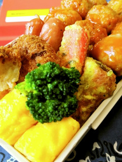男子高校生お弁当(34)ミートボール丼-レシピのメイン写真