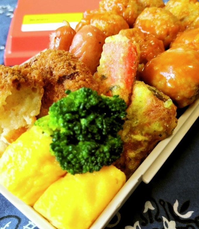 男子高校生お弁当(34)ミートボール丼-レシピのメイン写真
