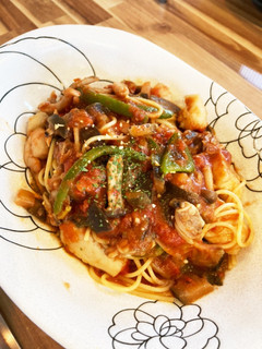 夏野菜シーフードパスタ-レシピのメイン写真