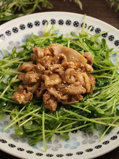 レンジで簡単!豚バラ豆苗-レシピのメイン写真