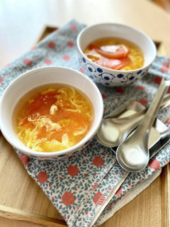 *ふんわり卵とトマトの豆板醤スープ-レシピのメイン写真