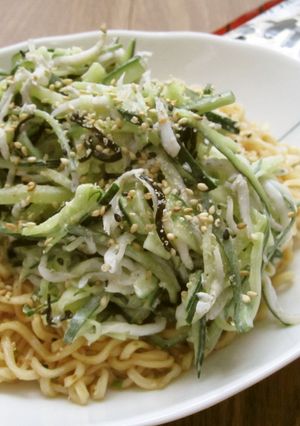 しらすときゅうりのごま味冷やしラーメン-レシピのメイン写真