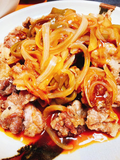 豚こま肉の甘酢あんかけ-レシピのメイン写真