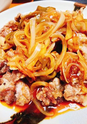 豚こま肉の甘酢あんかけ-レシピのメイン写真
