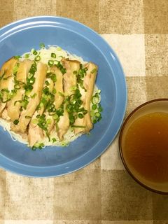 蒸し鶏そうめん-レシピのメイン写真
