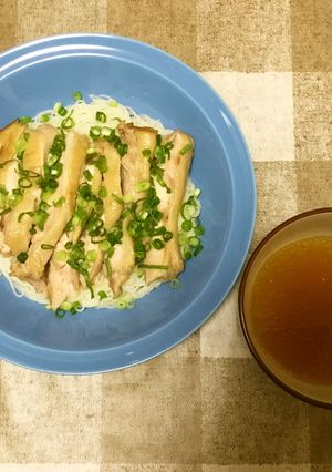 蒸し鶏そうめん-レシピのメイン写真