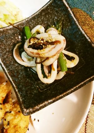 アスパラとイカの塩昆布和え-レシピのメイン写真