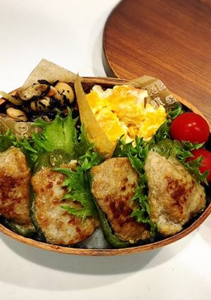 のっけ弁当2021.06.28肉詰め-レシピのメイン写真
