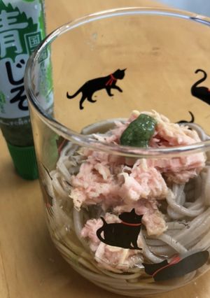 夏にサッパリ☆青じそチューブでツナ蕎麦-レシピのメイン写真