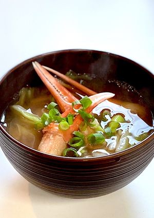 蟹のお味噌汁-レシピのメイン写真