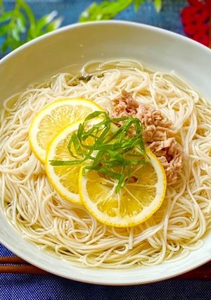 簡単☆塩レモン冷製ツナそうめん-レシピのメイン写真