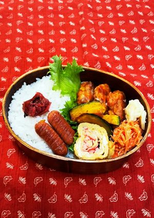 鮭ハンバーグ弁当-レシピのメイン写真