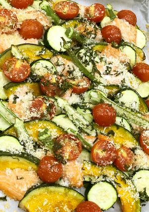 パーティー映え★鮭と夏野菜のオーブン焼き-レシピのメイン写真