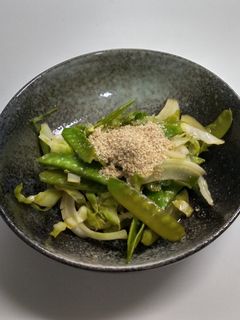 キャベツと絹さやの炒め物-レシピのメイン写真
