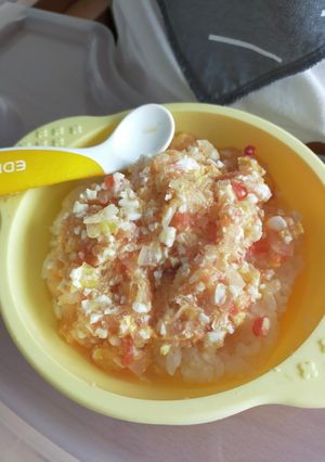 【離乳食完了期】茹で卵と野菜のっけ丼-レシピのメイン写真