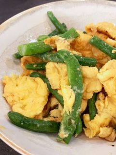 シャッキリいんげんとふんわり卵の炒め物-レシピのメイン写真