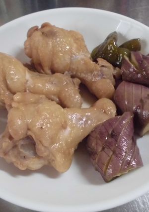 鶏手羽元の甘酢煮（野菜も添えて）-レシピのメイン写真