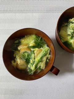 水菜と竹輪のお吸い物*・-レシピのメイン写真