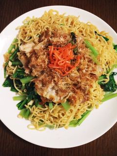 簡単☆豚肉と小松菜の和風焼きそば-レシピのメイン写真