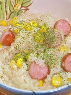 スイートコーンとソーセージの炊き込みご飯-レシピのメイン写真