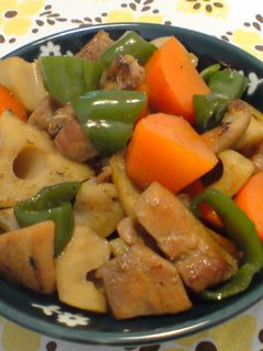 鶏肉とレンコンの煮物-レシピのメイン写真