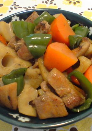 鶏肉とレンコンの煮物-レシピのメイン写真
