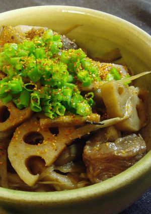 牛すじと根菜の甘辛煮-レシピのメイン写真