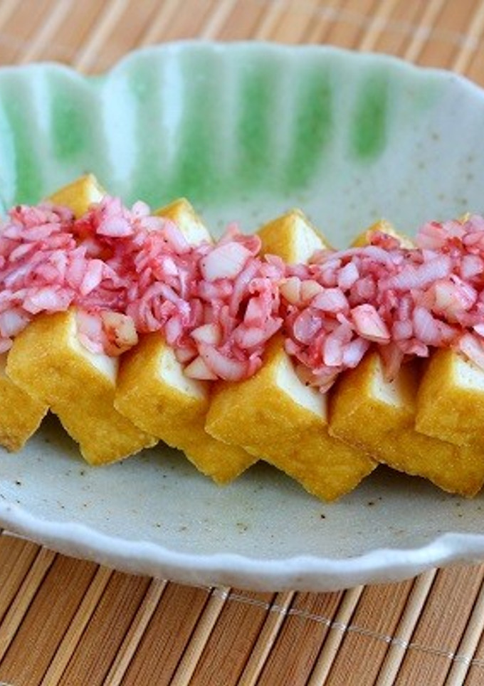 材料３つ！ネギ梅だれの焼き厚揚げ-レシピのメイン写真