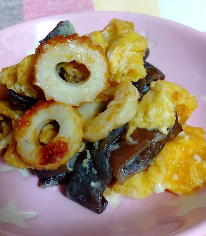 卵・木耳・ちくわのオイスターソース炒め by ぴょんぴょん☆まお