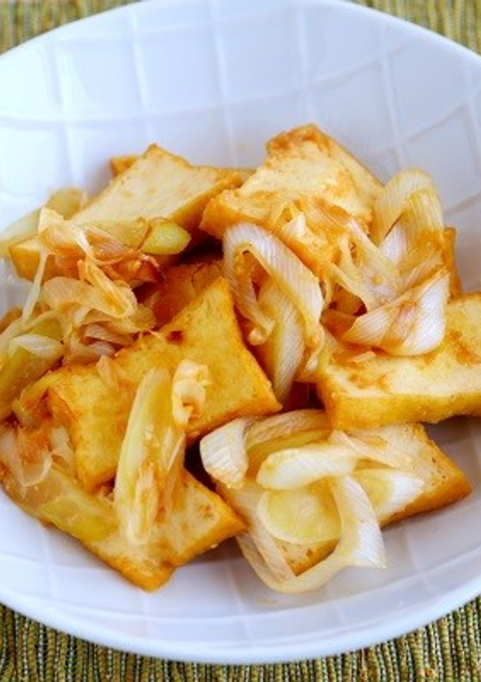 厚揚げとネギの甘味噌炒め-レシピのメイン写真