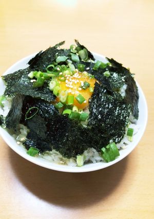 ユッケ風?息子考案変わり卵かけご飯-レシピのメイン写真
