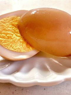 簡単絶品♡固ゆで卵の真っ黒煮卵♡(味玉)-レシピのメイン写真