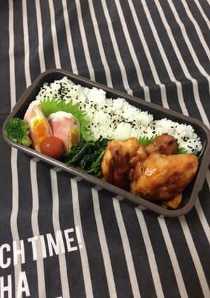 男子高校生弁当6/28バーベキューチキン-レシピのメイン写真