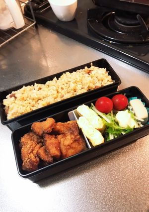 冷凍焼き飯&からあげの中華弁当-レシピのメイン写真