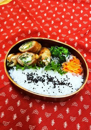千切りキャベツチーズ肉巻き弁当-レシピのメイン写真