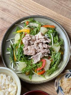 豚しゃぶサラダ/香味和風ドレッシング-レシピのメイン写真