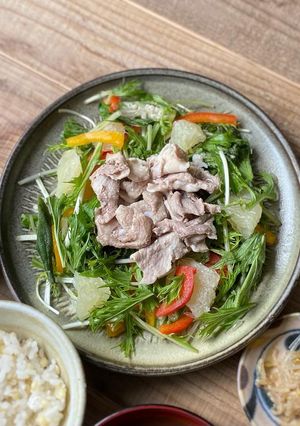 豚しゃぶサラダ／香味和風ドレッシング-レシピのメイン写真