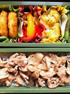 高校生弁当日記(豚焼肉弁当)-レシピのメイン写真