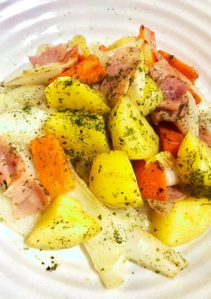 新玉と新じゃがのポテチのり塩味炒め-レシピのメイン写真