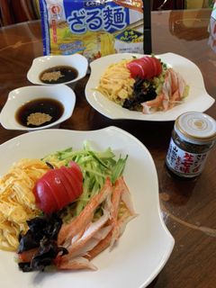 シマダヤざる麺 つけ麺だけど冷やし中華風-レシピのメイン写真